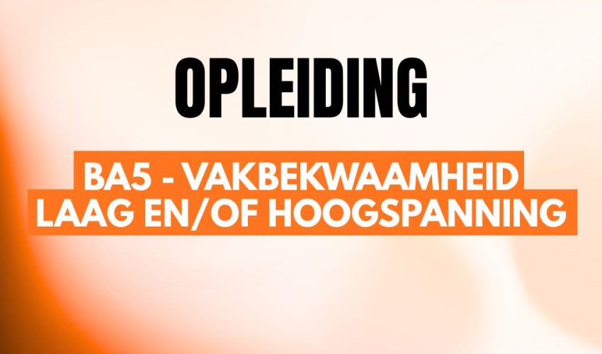 flenzen - elektrische veiligheid - elektrische veiligheid - BA5 - vakbekwaamheid laag en_of hoogspanning